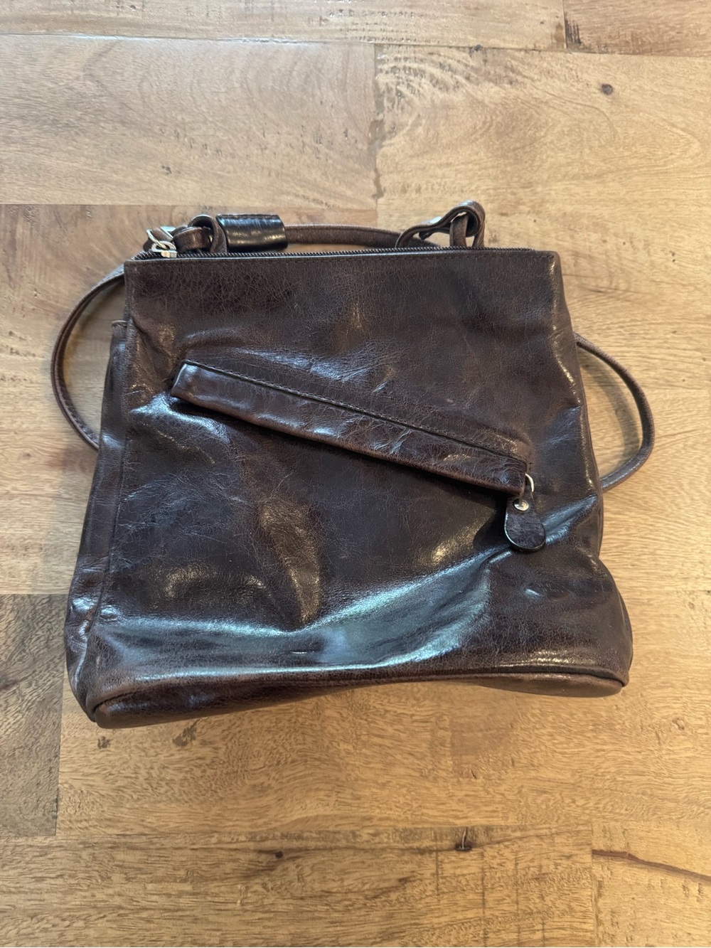 The trend vintage Dark Brown Leather bag pack